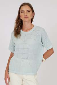 Halo Knit Tee - Glacier