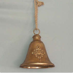 Accessories: Gold Bell With Hemp Rope Small