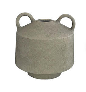 Decor: Elba Double Handle Vase Grey