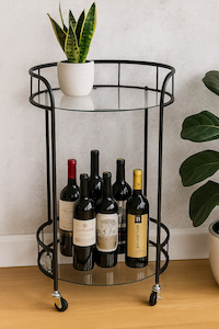 Delta Bar Cart/ Trolley Black