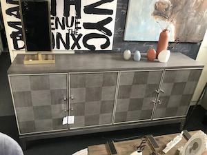 Dining 1: 4 Door Square Pattern Sideboard. Clearance!!!!