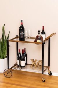 Drinks Trolleys: Classic Chic Gold Drink trolley/ Cart