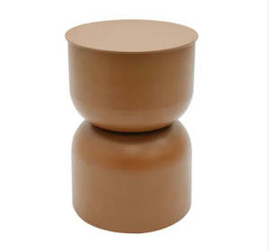 Side End Tables: Milly Metal Stool Ochre