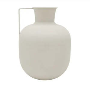 Taylor Metal Vase White 15x40CM