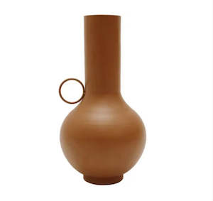 Vases Jugs Jars: Ivy Metal Vase OCHRE 9x39CM