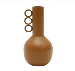 Ivy Metal Vase OCHRE 5x22CM