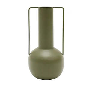 Vases Jugs Jars: Delta Metal Vase Olive 6x15CM