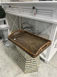 Trays Boxes: MORNING BREAKFAST TRAY WITH GLASS INSERT/ Medium