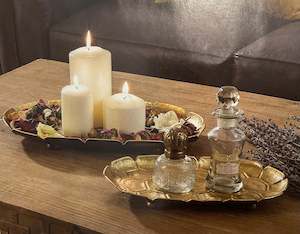 Trays Boxes: Cleo Gold Turtle Pattern Metal Tray S/2