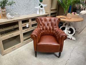 New Arrival: Promotion! Goldman  Leather Arm Chair Vintage Brown