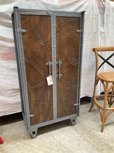 Clearance: Clearance/Metal Cabinet With Casters