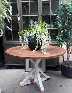 Last One! French Provincial Round 1.2m Dining Table/White leg