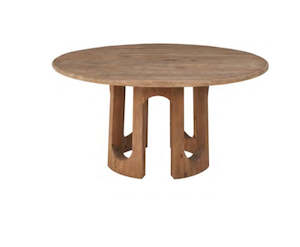 1.3M Wood Round Dining Table Natural