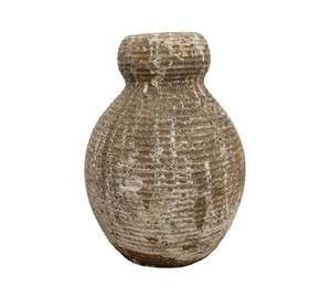 Earthenware Waisted Vessel - Aged Natural