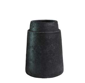 Earthenware Tapered Vessel - Aged Black