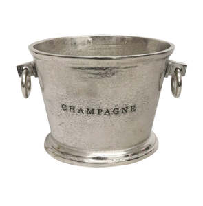 Aluminium Round Champagne Bucket Raw Silver XL