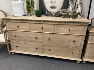 Maison French Country Oak Chest of Drawer (Low Boy)- Light Oak
