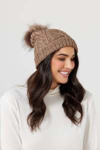 Accessories: Stormie Beanie- BROWN