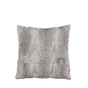 Can be ordered in: ARCTIC RABBIT CUSHION FULL SKIN GREY 50cm x 50cm