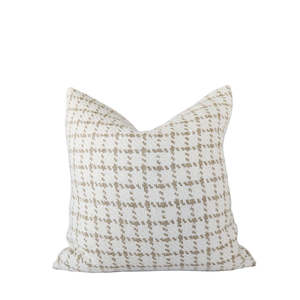 Homewares: TESSA CUSHION AND FEATHER INNER - CREAM NATURAL