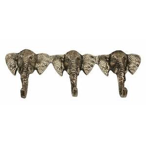 ELEPHANT HOOKS IN ANTIQUE NICKEL FINISH