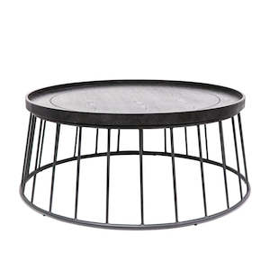 Living: Can be ordered in: REID ROUND COFFEE TABLE - BLACK & BLACK