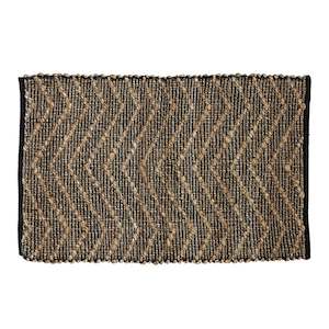 ZIGGY JUTE/COTTON DOORMAT- BLACK/NATURAL 60X90