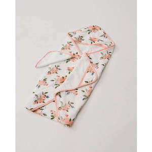 Hooded Towel + Wash Cloth - Watercolour Roses