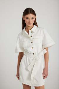 Apparel: Defender Short Sleeve Dress- WHITE
