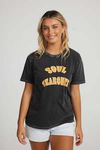 Soul Searcher Relaxed Tee- Charcoal