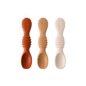 Dining Table: Bumkins Silicone Spoon 3pk - Rocky Road