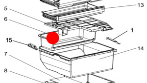 b2: Mitsubishi Fridge Fruit Case Shelf CGX492EP CX450ER LX442EX