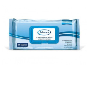 Continence Support: Advance Cleansing Wet Wipes for Sensitive Skin