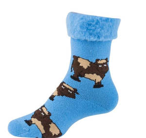 Socks Gloves: Cow Bed Socks With Non Slip Feature