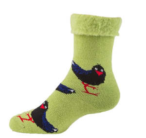 Socks Gloves: Pukeko Bed Socks With Non Slip Feature