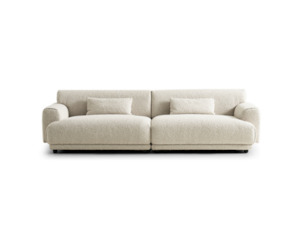 ZANE 3 Seater Fabric Sofa | Cream White