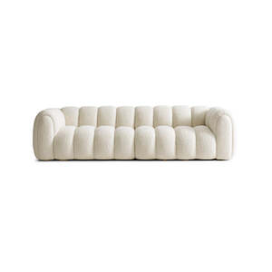 Sofas: CHOLE Fleece Fabric Sofa | Cream | 2 or 3 Seater