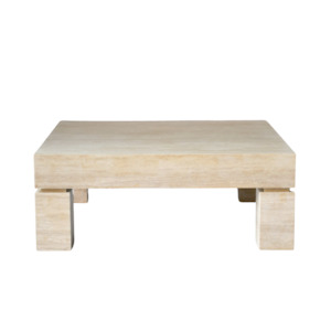 Coffee Tables: ARCHIE Coffee Table | Natural Travertine | Beige