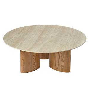 Coffee Tables: WILLOW Coffee Table | Natural Travertine | Beige