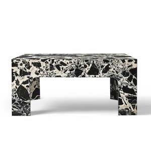 MORGAN Coffee Table | Natural Marble | Napoleon Black