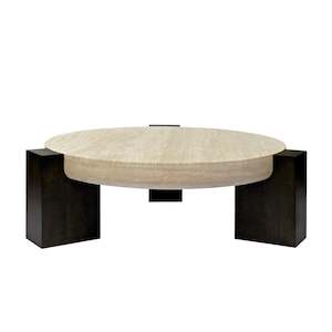 Coffee Tables: TETRA Coffee Table | Natural Travertine | Beige