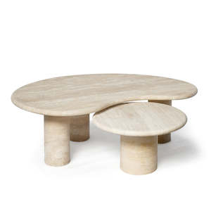 Coffee Tables: DIANA Coffee Table | Natural Travertine Beige