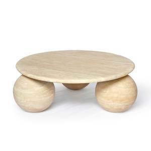 Coffee Tables: MOLLY Coffee Table | Natural Travertine | Beige