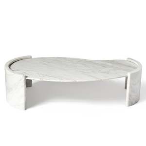 Coffee Tables: ISABELLA Marble Coffee Table – Natural Volakas