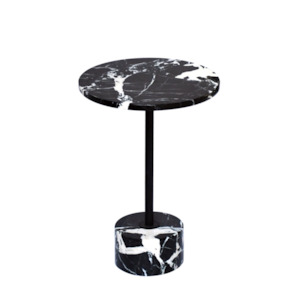 Side Table: LUCA | Side Table | Natural Marble | Black Marquina