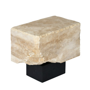 Side Table: ROMA | Side Table | Natural Travertine | Beige