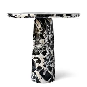 ANNA BISTRO TABLE | Natural Marble | Napoleon Black
