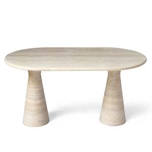 LIMA Marble Dining Table for NZ homes – Beige Natural Travertine