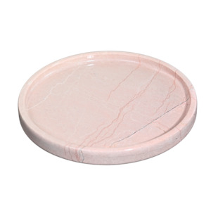 Round Marble Tray | Cream Rose