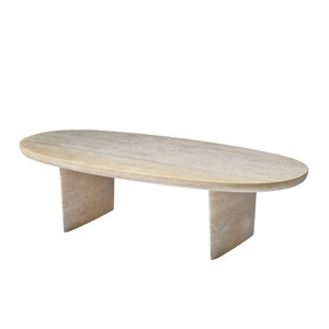 Coffee Tables: ALMA Coffee Table | Natural Travertine | Beige